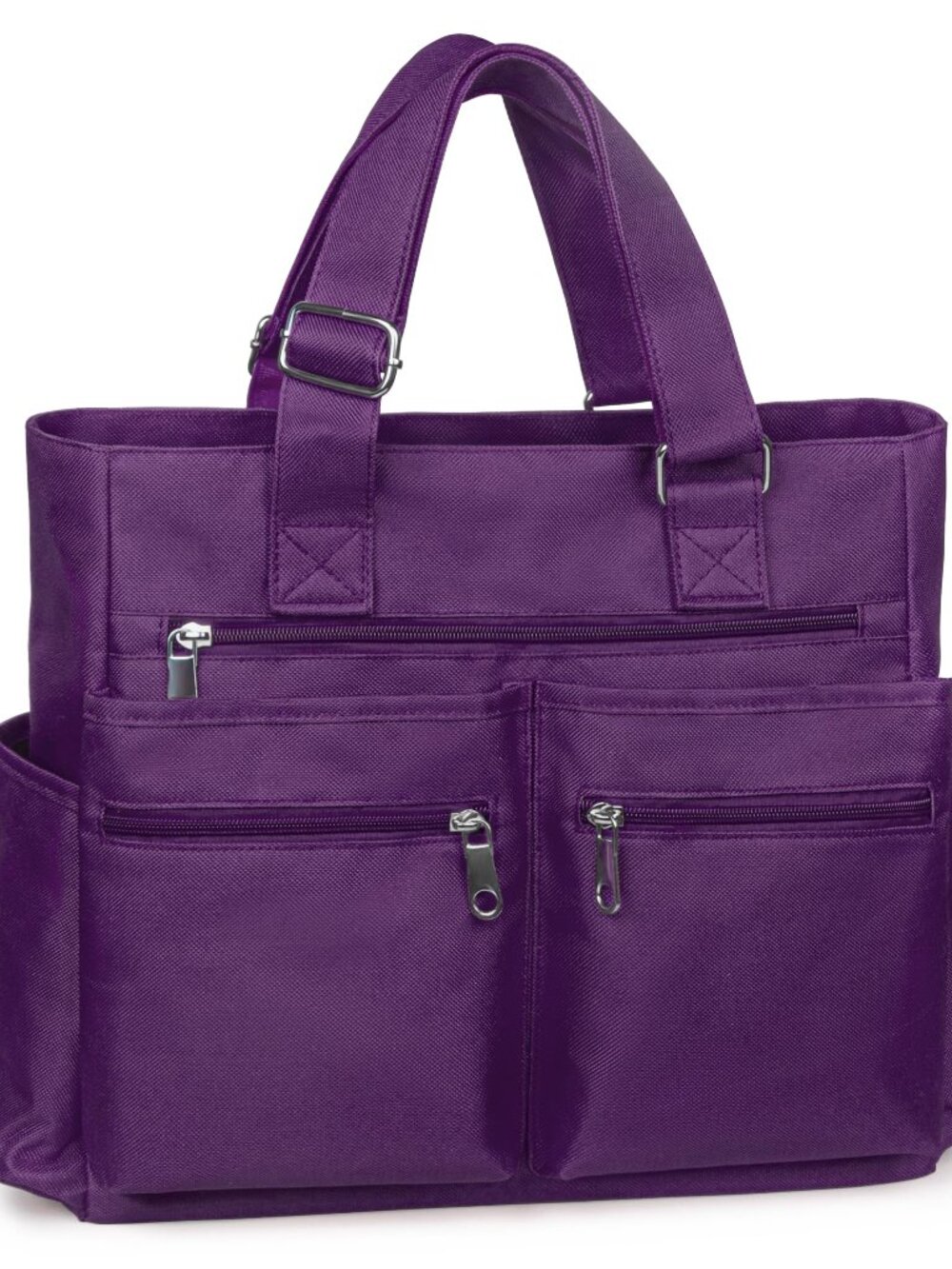 🆕 Canvas Tote Bag Waterproof Nylon Multi Pocket Shoulder Bags Laptop Work Bag